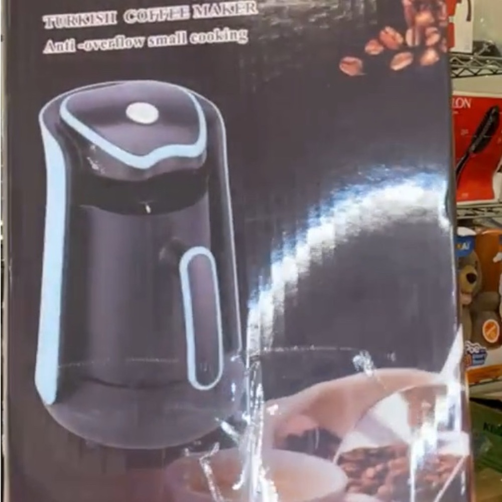 Electric Turkish Coffee Maker - Black and Blue